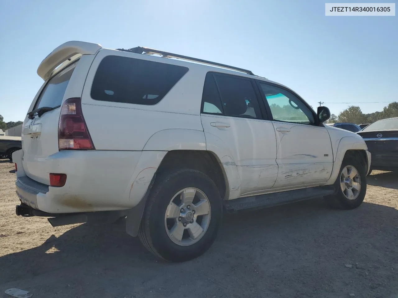 2004 Toyota 4Runner Sr5 VIN: JTEZT14R340016305 Lot: 74957384