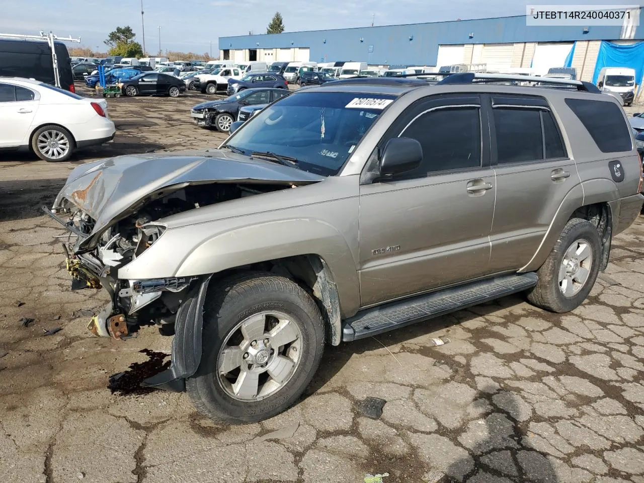 2004 Toyota 4Runner Sr5 VIN: JTEBT14R240040371 Lot: 75010574