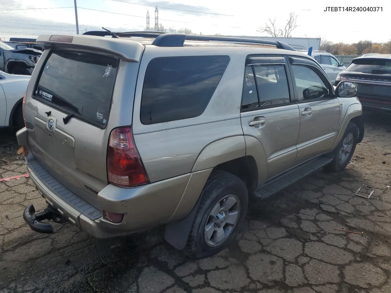 2004 Toyota 4Runner Sr5 VIN: JTEBT14R240040371 Lot: 75010574