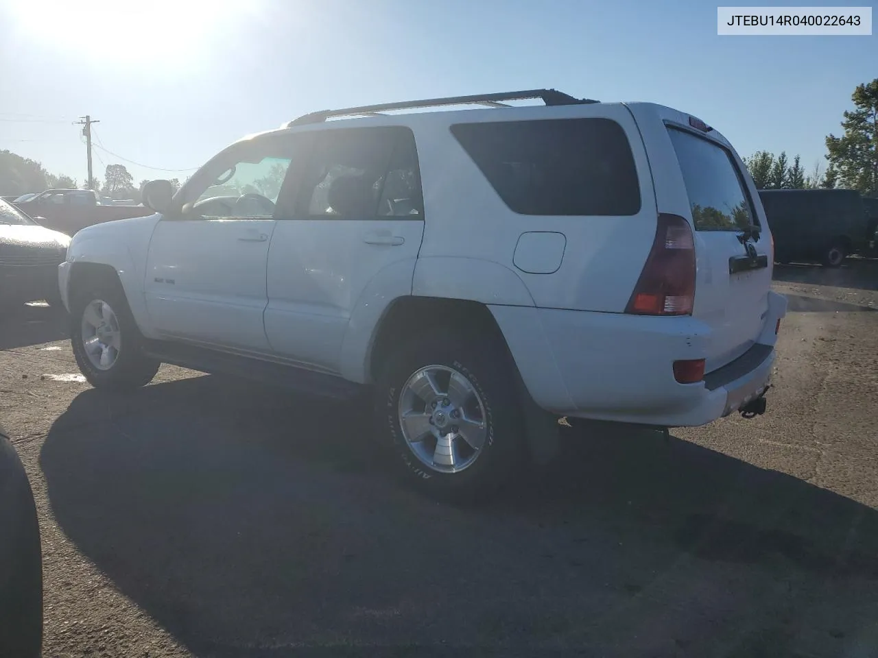 2004 Toyota 4Runner Sr5 VIN: JTEBU14R040022643 Lot: 75052554