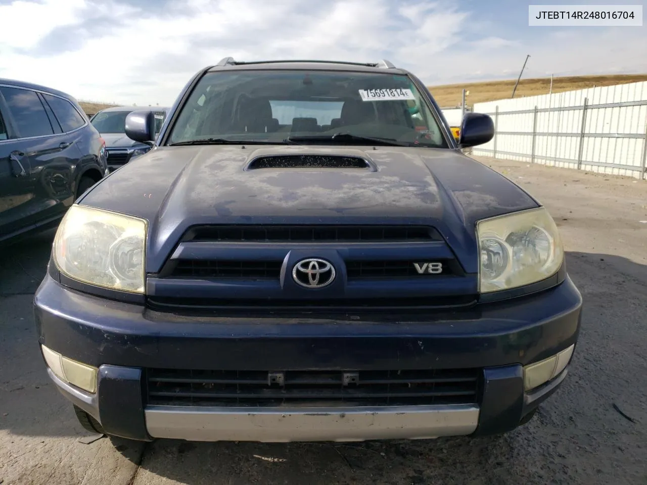 2004 Toyota 4Runner Sr5 VIN: JTEBT14R248016704 Lot: 75691814