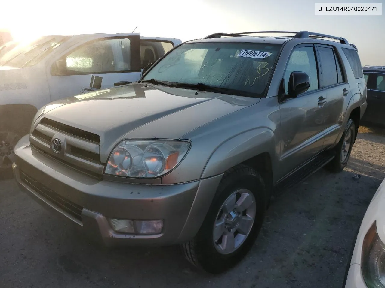 2004 Toyota 4Runner Sr5 VIN: JTEZU14R040020471 Lot: 75806114