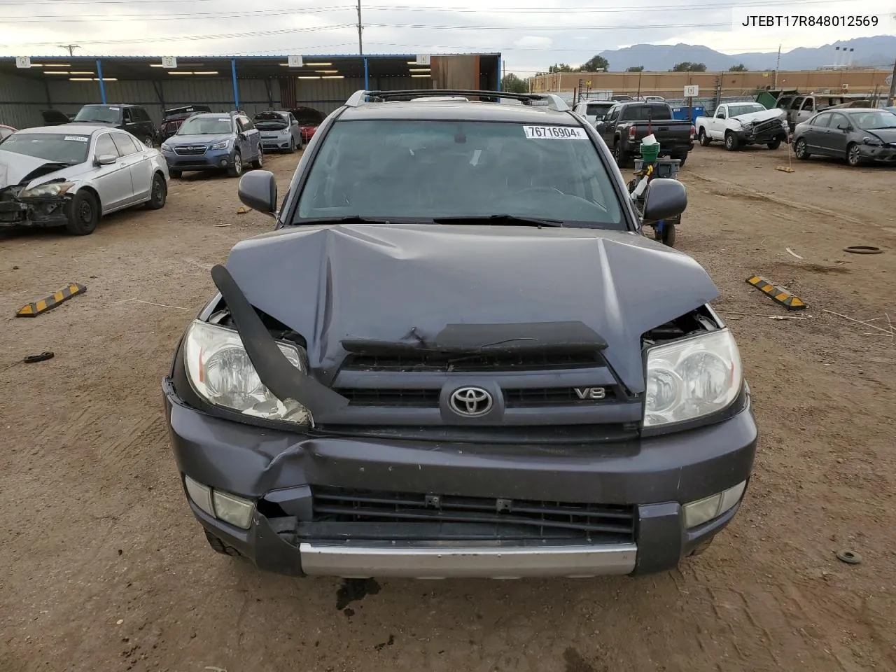 2004 Toyota 4Runner Limited VIN: JTEBT17R848012569 Lot: 76716904