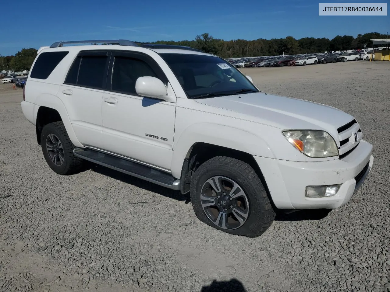 2004 Toyota 4Runner Limited VIN: JTEBT17R840036644 Lot: 76914614