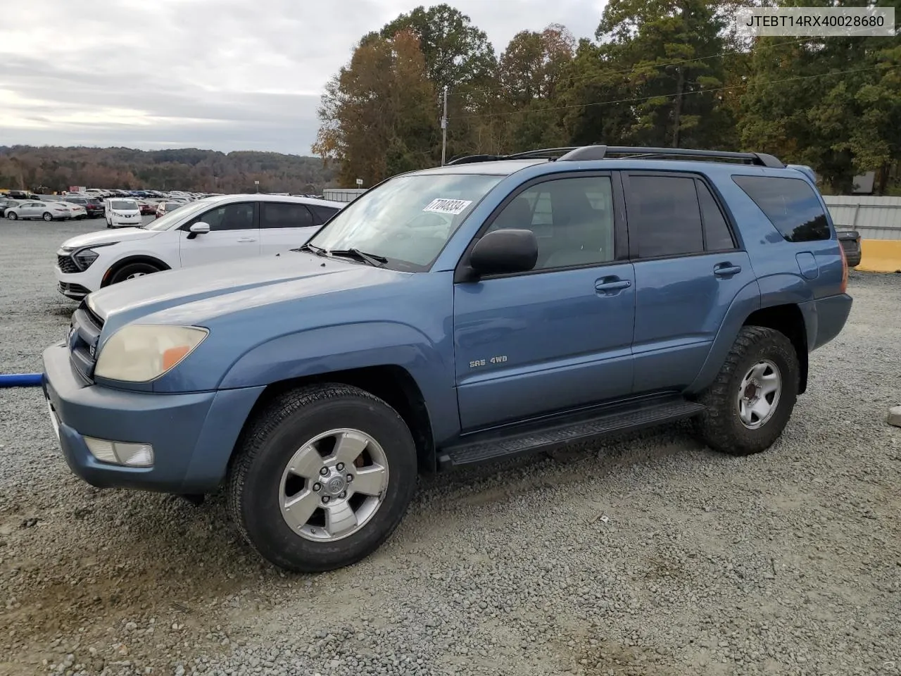 2004 Toyota 4Runner Sr5 VIN: JTEBT14RX40028680 Lot: 77048334