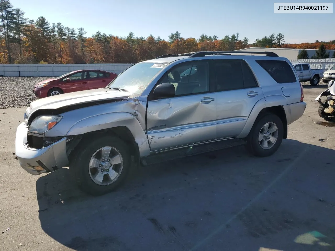 2004 Toyota 4Runner Sr5 VIN: JTEBU14R940021197 Lot: 77702984