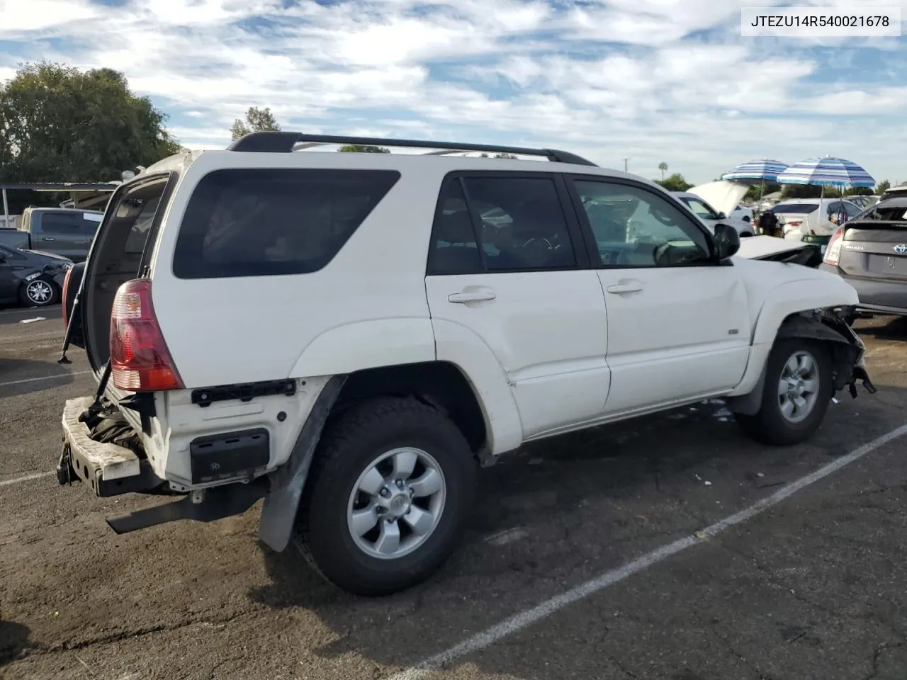 2004 Toyota 4Runner Sr5 VIN: JTEZU14R540021678 Lot: 77896254