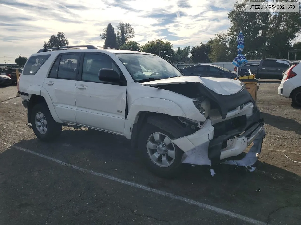 2004 Toyota 4Runner Sr5 VIN: JTEZU14R540021678 Lot: 77896254