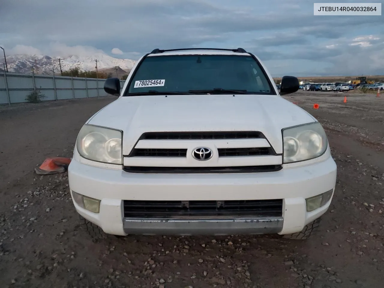 2004 Toyota 4Runner Sr5 VIN: JTEBU14R040032864 Lot: 78025464