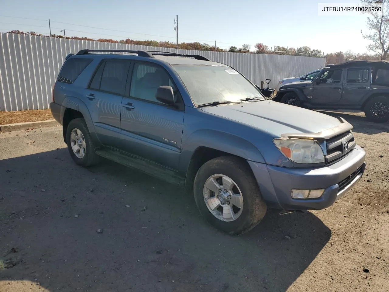 2004 Toyota 4Runner Sr5 VIN: JTEBU14R240025950 Lot: 78799044