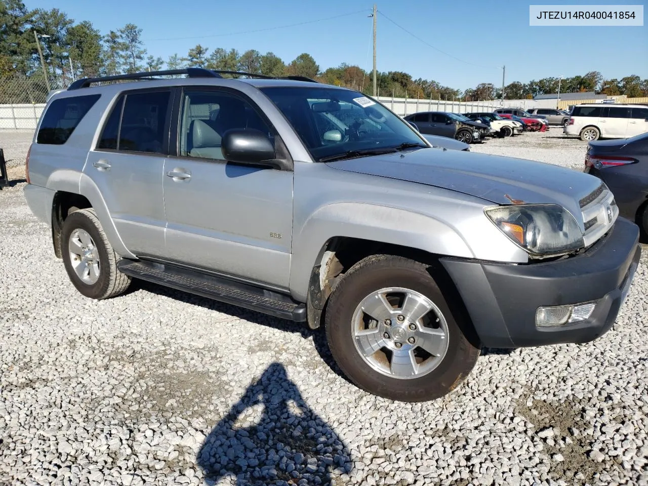 2004 Toyota 4Runner Sr5 VIN: JTEZU14R040041854 Lot: 80538824