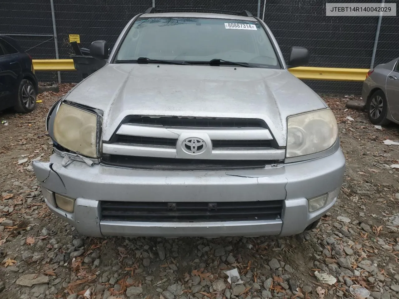 2004 Toyota 4Runner Sr5 VIN: JTEBT14R140042029 Lot: 80887314