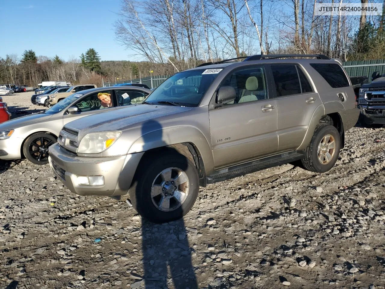 2004 Toyota 4Runner Sr5 VIN: JTEBT14R240044856 Lot: 80894904