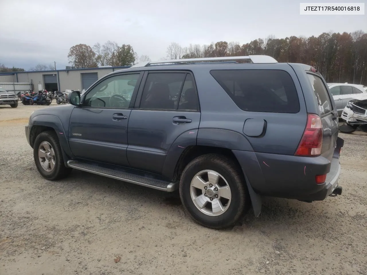 2004 Toyota 4Runner Limited VIN: JTEZT17R540016818 Lot: 81313954