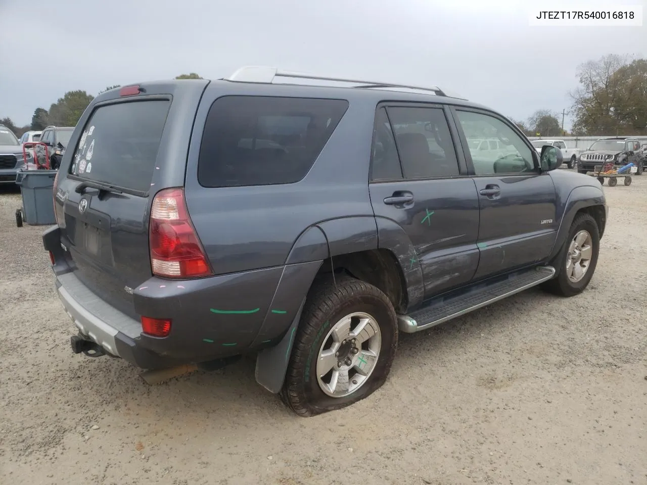 2004 Toyota 4Runner Limited VIN: JTEZT17R540016818 Lot: 81313954