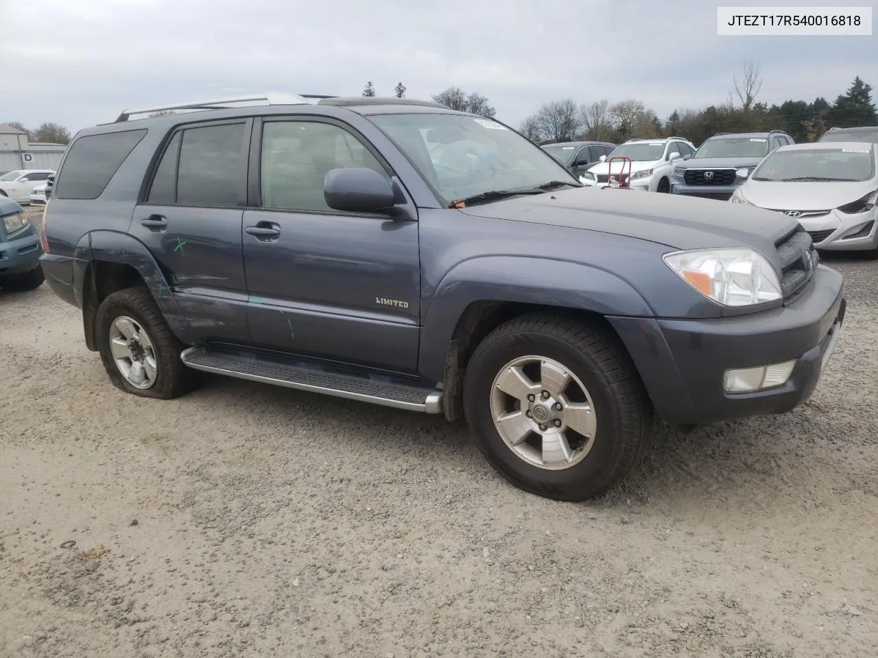 2004 Toyota 4Runner Limited VIN: JTEZT17R540016818 Lot: 81313954