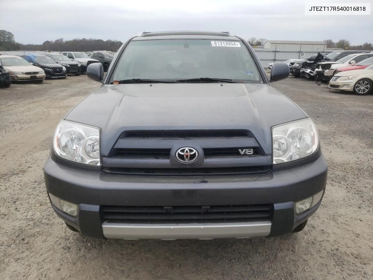 2004 Toyota 4Runner Limited VIN: JTEZT17R540016818 Lot: 81313954