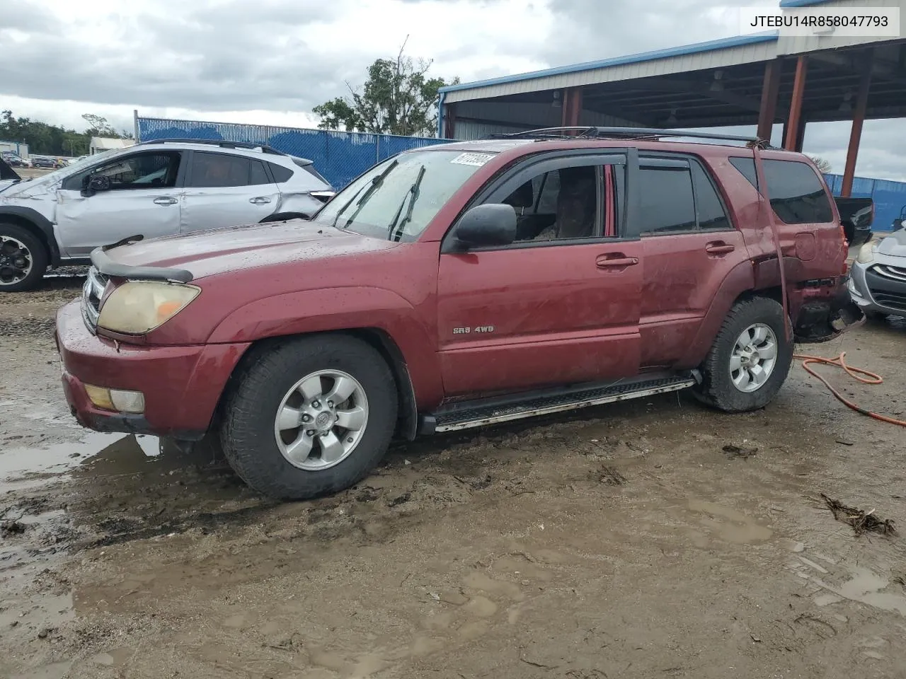 2005 Toyota 4Runner Sr5 VIN: JTEBU14R858047793 Lot: 67723904