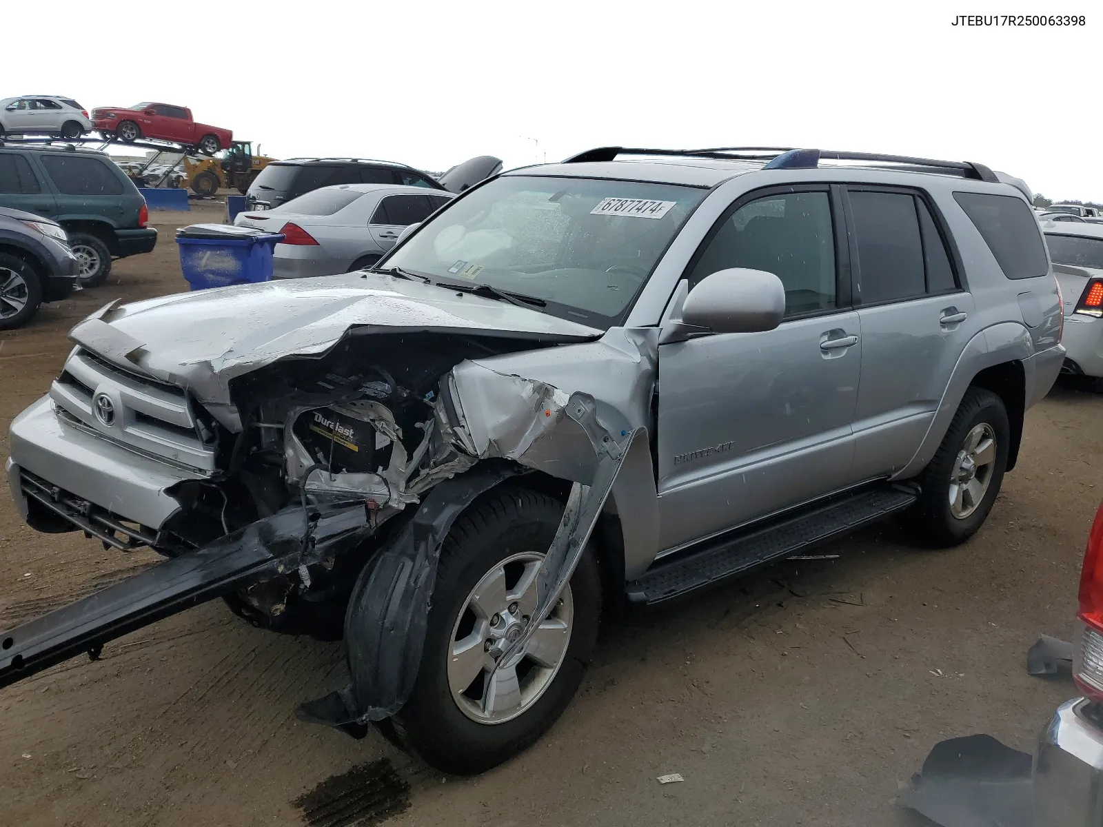 2005 Toyota 4Runner Limited VIN: JTEBU17R250063398 Lot: 67877474