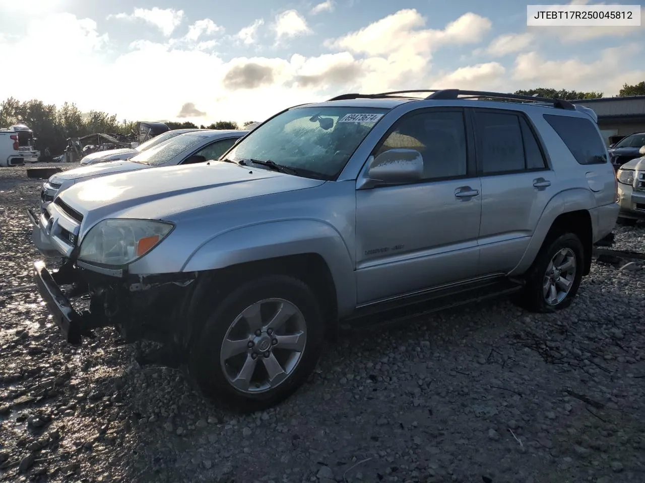 2005 Toyota 4Runner Limited VIN: JTEBT17R250045812 Lot: 69473674