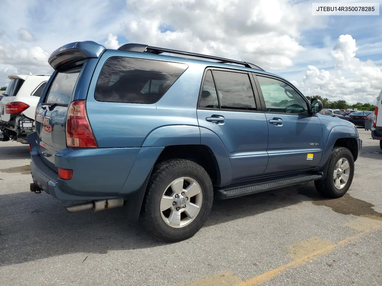 2005 Toyota 4Runner Sr5 VIN: JTEBU14R350078285 Lot: 70487484