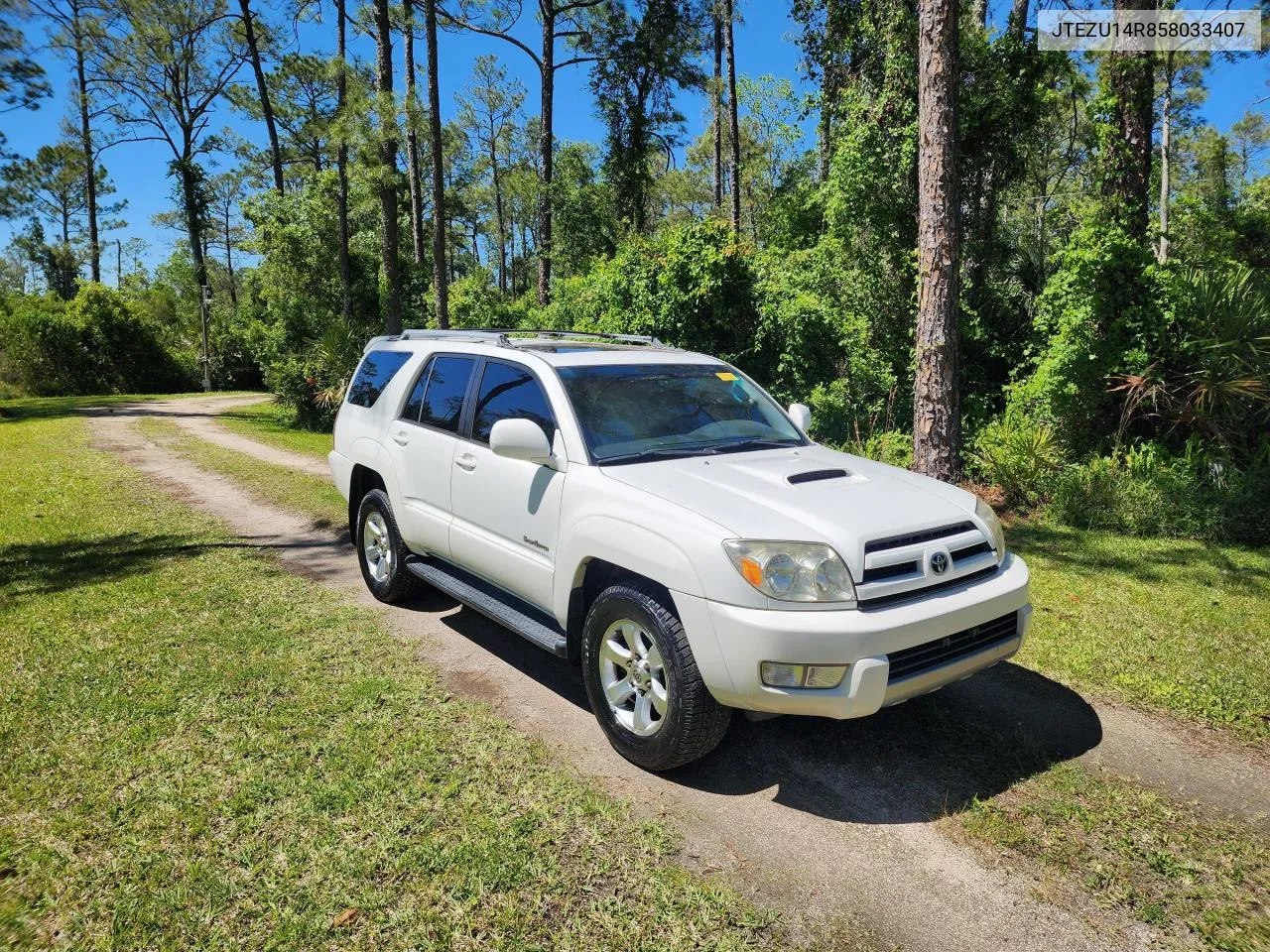 2005 Toyota 4Runner Sr5 VIN: JTEZU14R858033407 Lot: 70533624