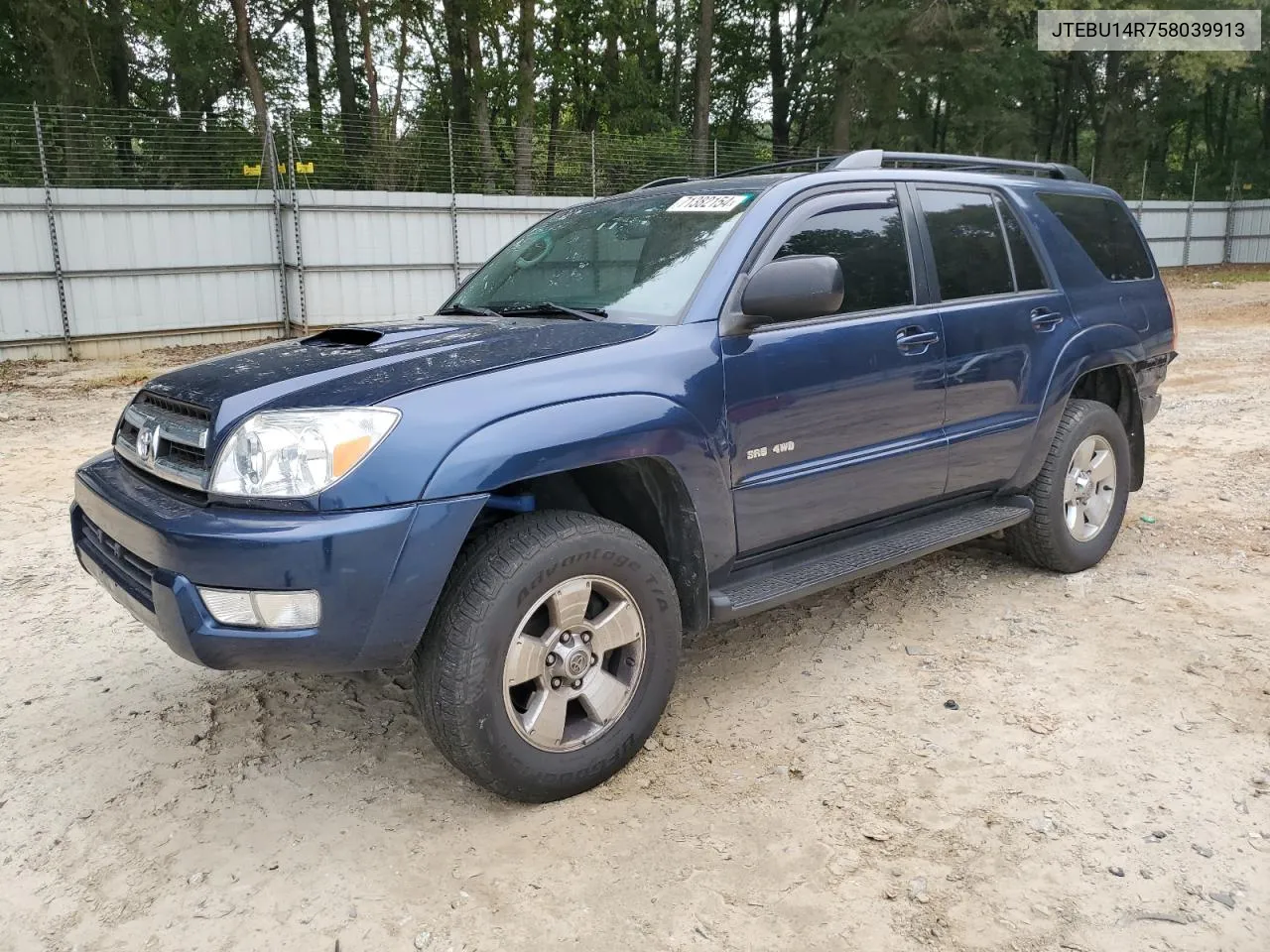 2005 Toyota 4Runner Sr5 VIN: JTEBU14R758039913 Lot: 71382154