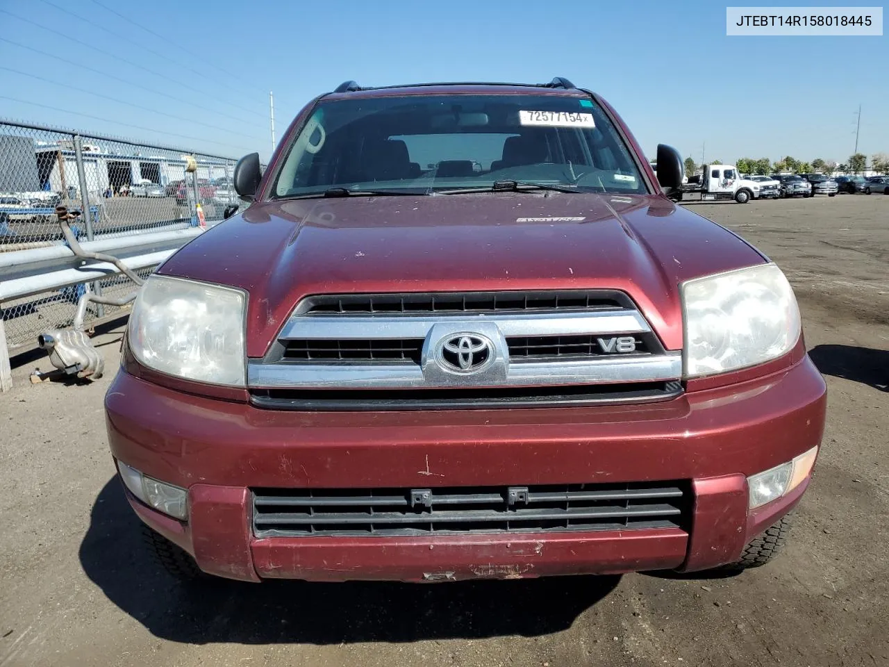 2005 Toyota 4Runner Sr5 VIN: JTEBT14R158018445 Lot: 72577154