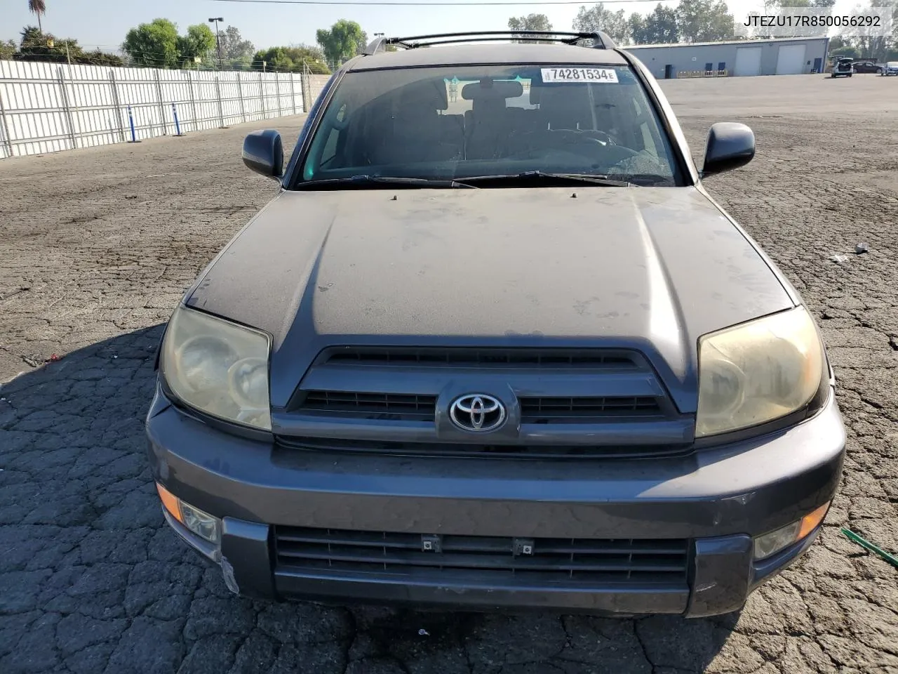 2005 Toyota 4Runner Limited VIN: JTEZU17R850056292 Lot: 74281534