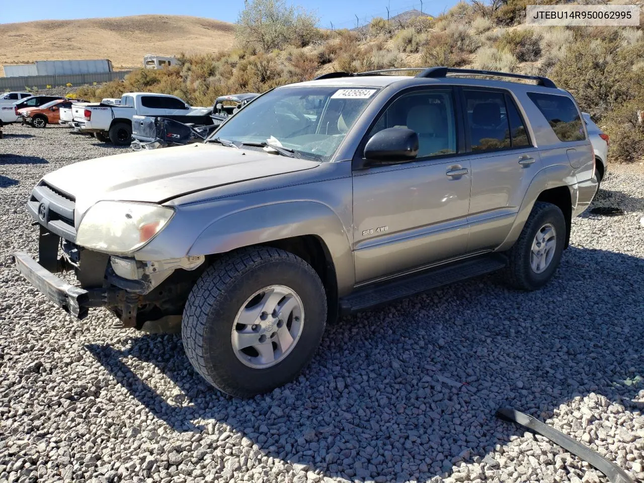 2005 Toyota 4Runner Sr5 VIN: JTEBU14R950062995 Lot: 74329564