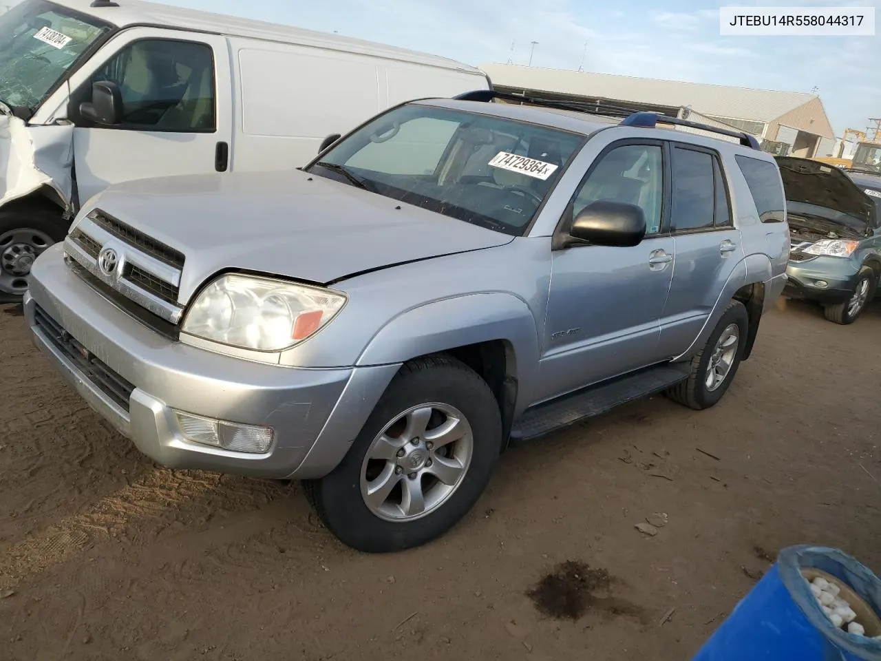 2005 Toyota 4Runner Sr5 VIN: JTEBU14R558044317 Lot: 74729364