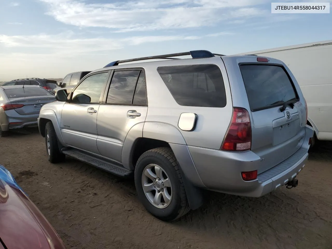 2005 Toyota 4Runner Sr5 VIN: JTEBU14R558044317 Lot: 74729364