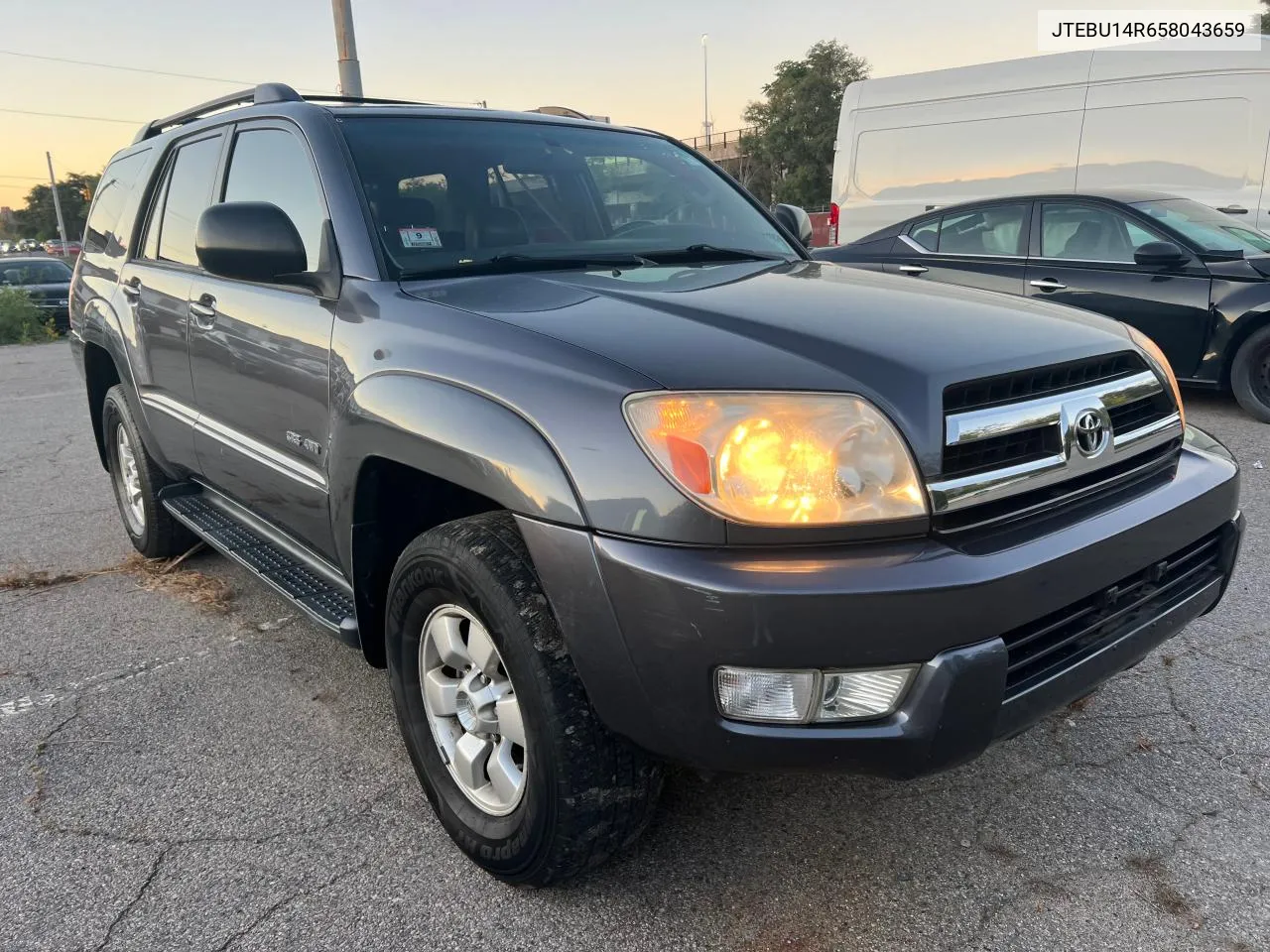 2005 Toyota 4Runner Sr5 VIN: JTEBU14R658043659 Lot: 75106024