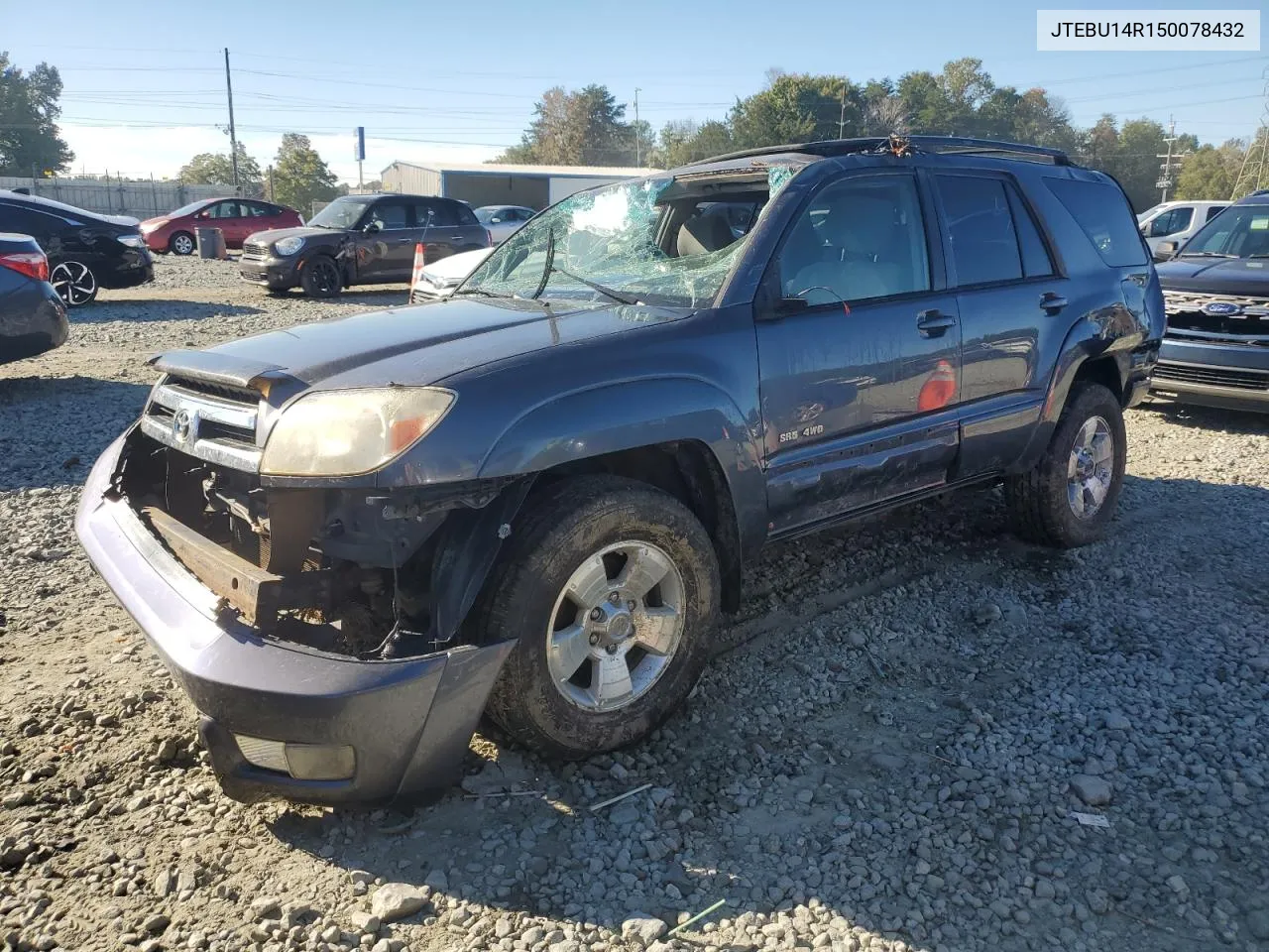 2005 Toyota 4Runner Sr5 VIN: JTEBU14R150078432 Lot: 75329244