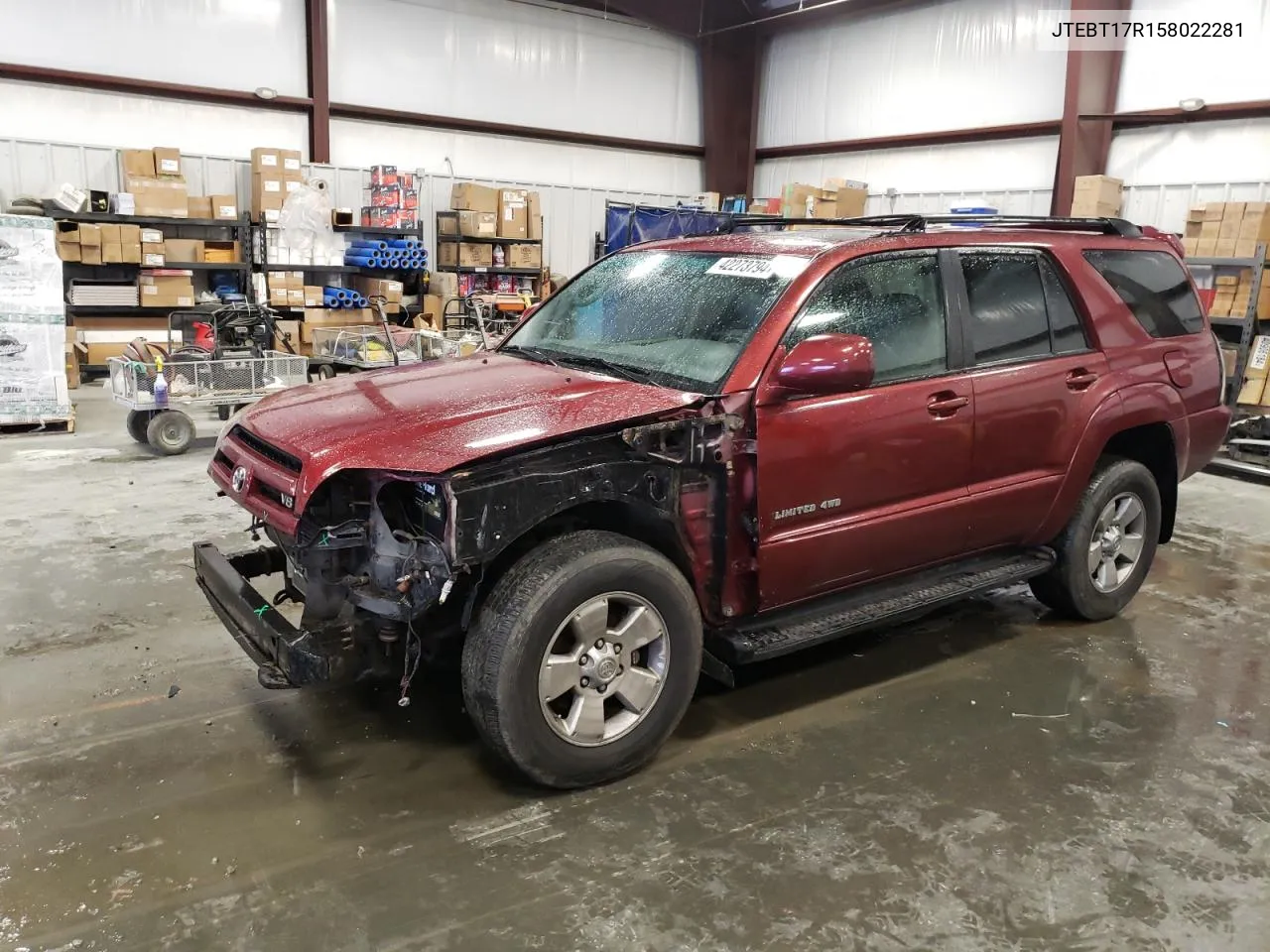 2005 Toyota 4Runner Limited VIN: JTEBT17R158022281 Lot: 76029184