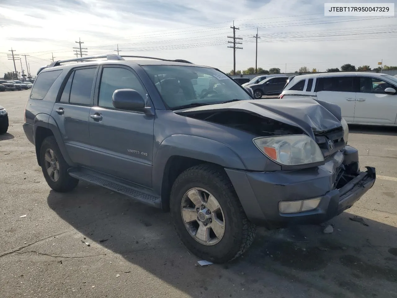 2005 Toyota 4Runner Limited VIN: JTEBT17R950047329 Lot: 76425764