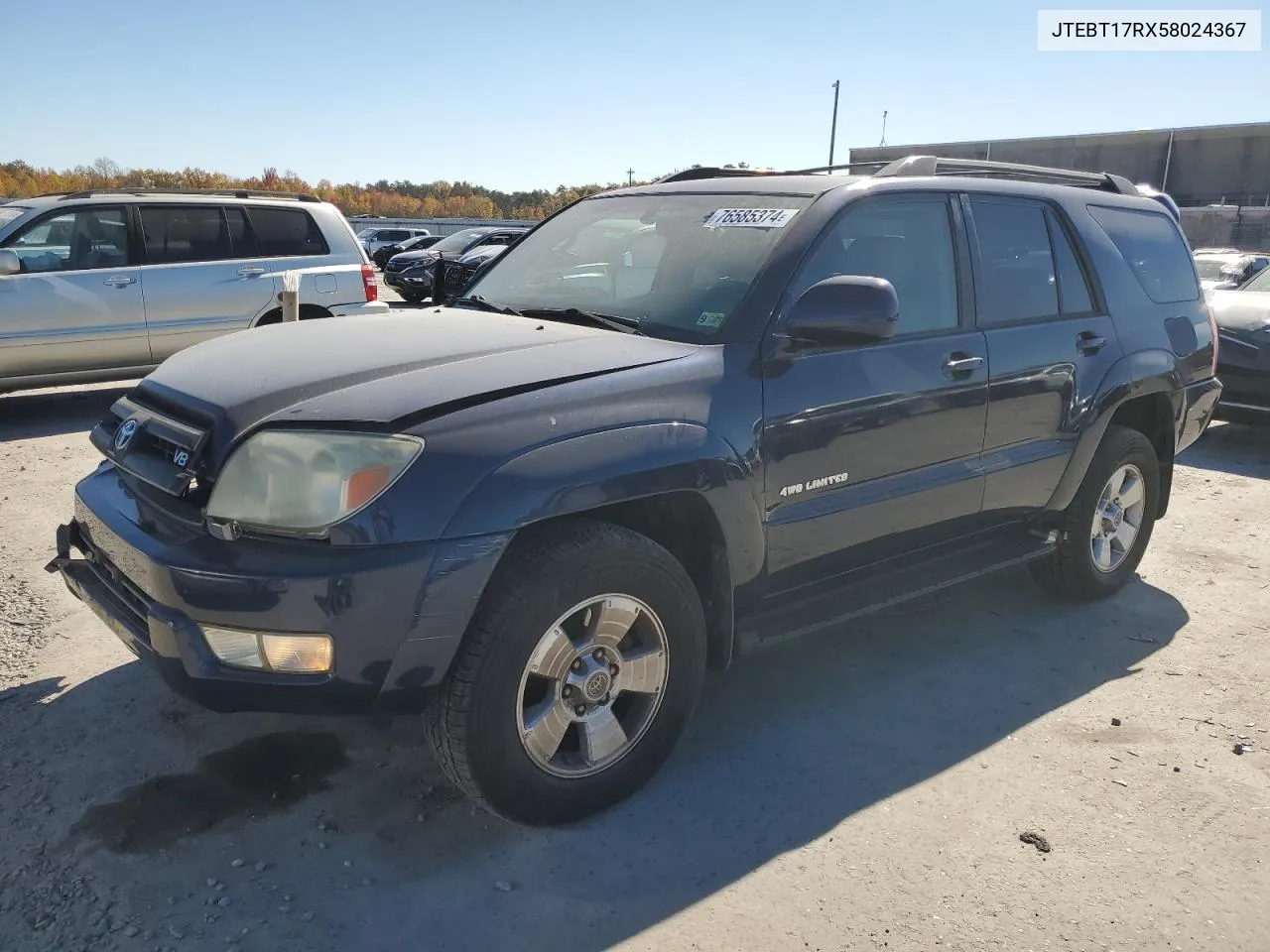 2005 Toyota 4Runner Limited VIN: JTEBT17RX58024367 Lot: 76585374