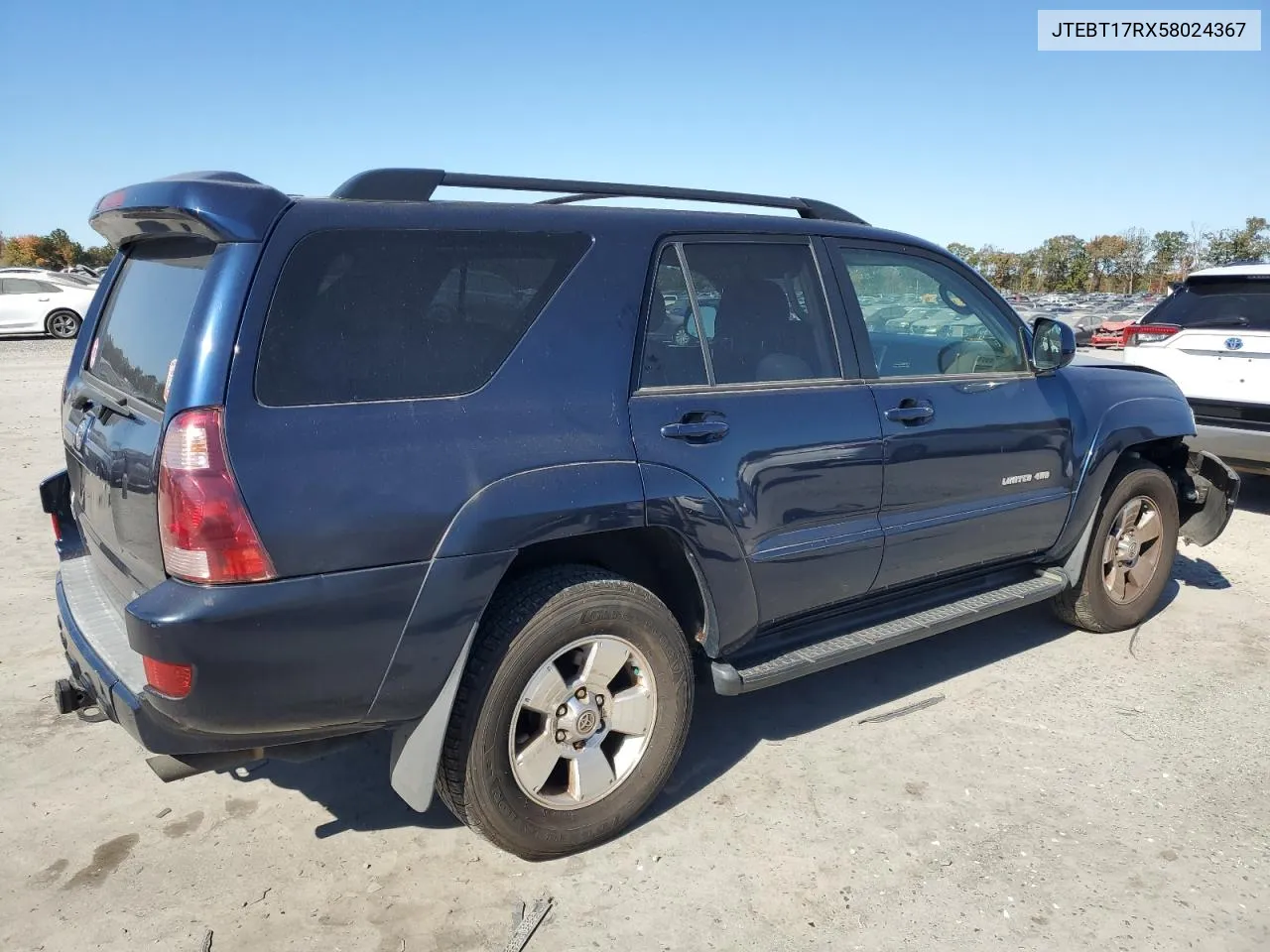 2005 Toyota 4Runner Limited VIN: JTEBT17RX58024367 Lot: 76585374