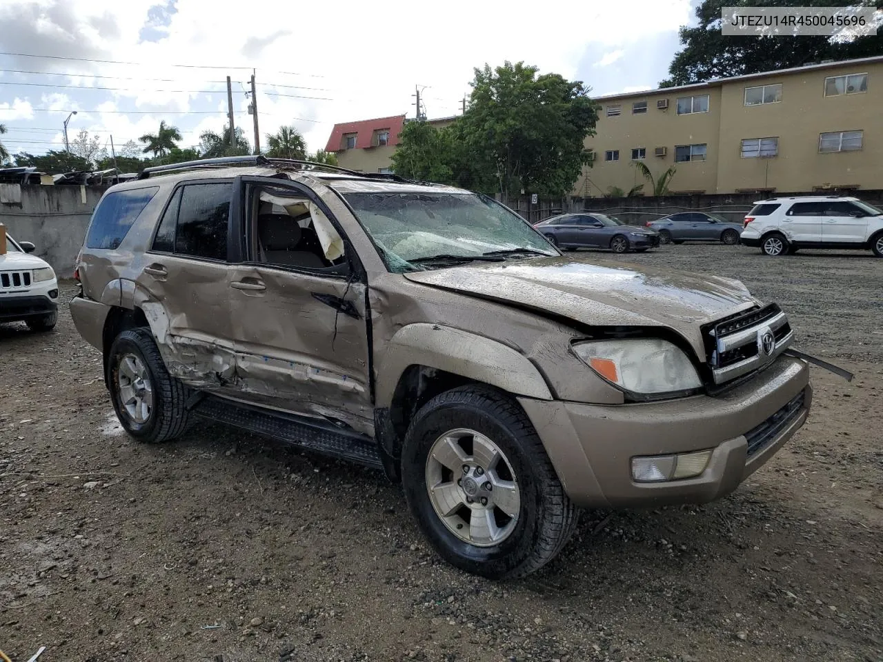 2005 Toyota 4Runner Sr5 VIN: JTEZU14R450045696 Lot: 76936954