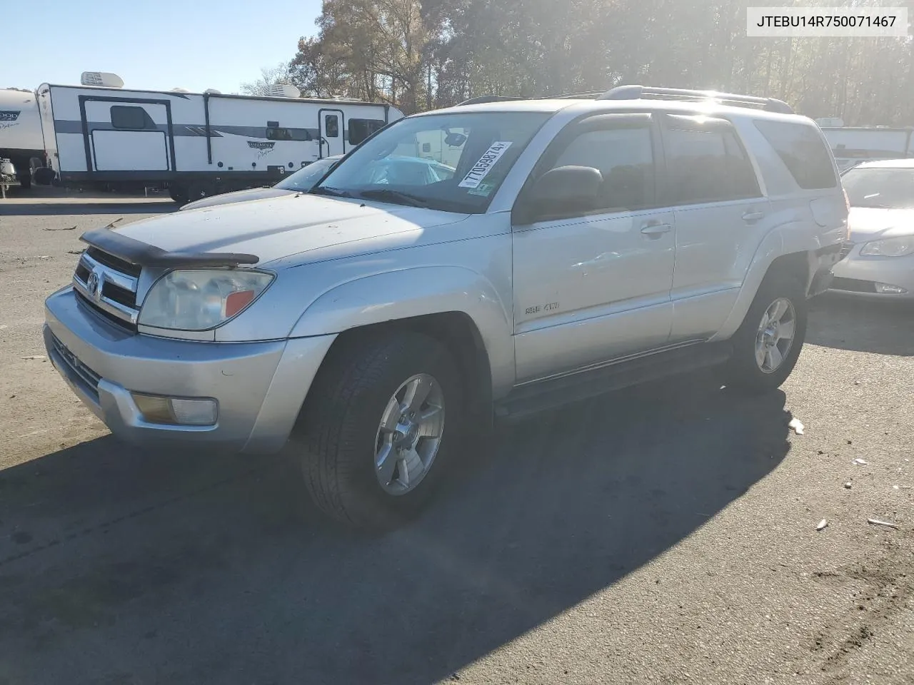 2005 Toyota 4Runner Sr5 VIN: JTEBU14R750071467 Lot: 77059874