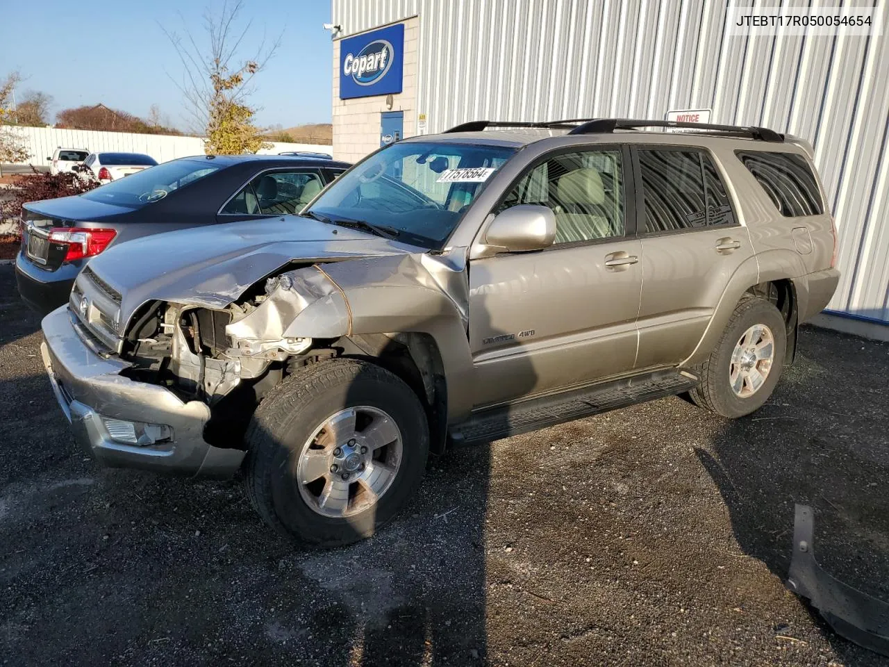 2005 Toyota 4Runner Limited VIN: JTEBT17R050054654 Lot: 77578564