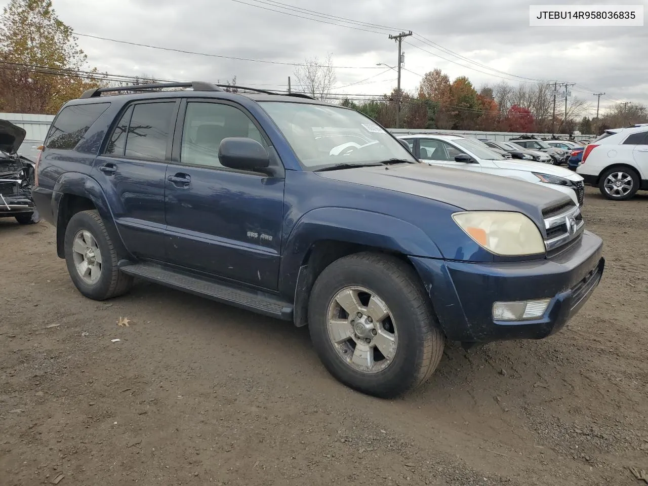 2005 Toyota 4Runner Sr5 VIN: JTEBU14R958036835 Lot: 78087994