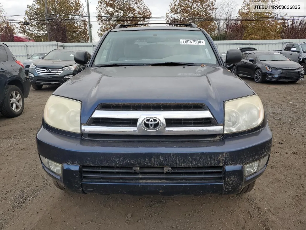 2005 Toyota 4Runner Sr5 VIN: JTEBU14R958036835 Lot: 78087994