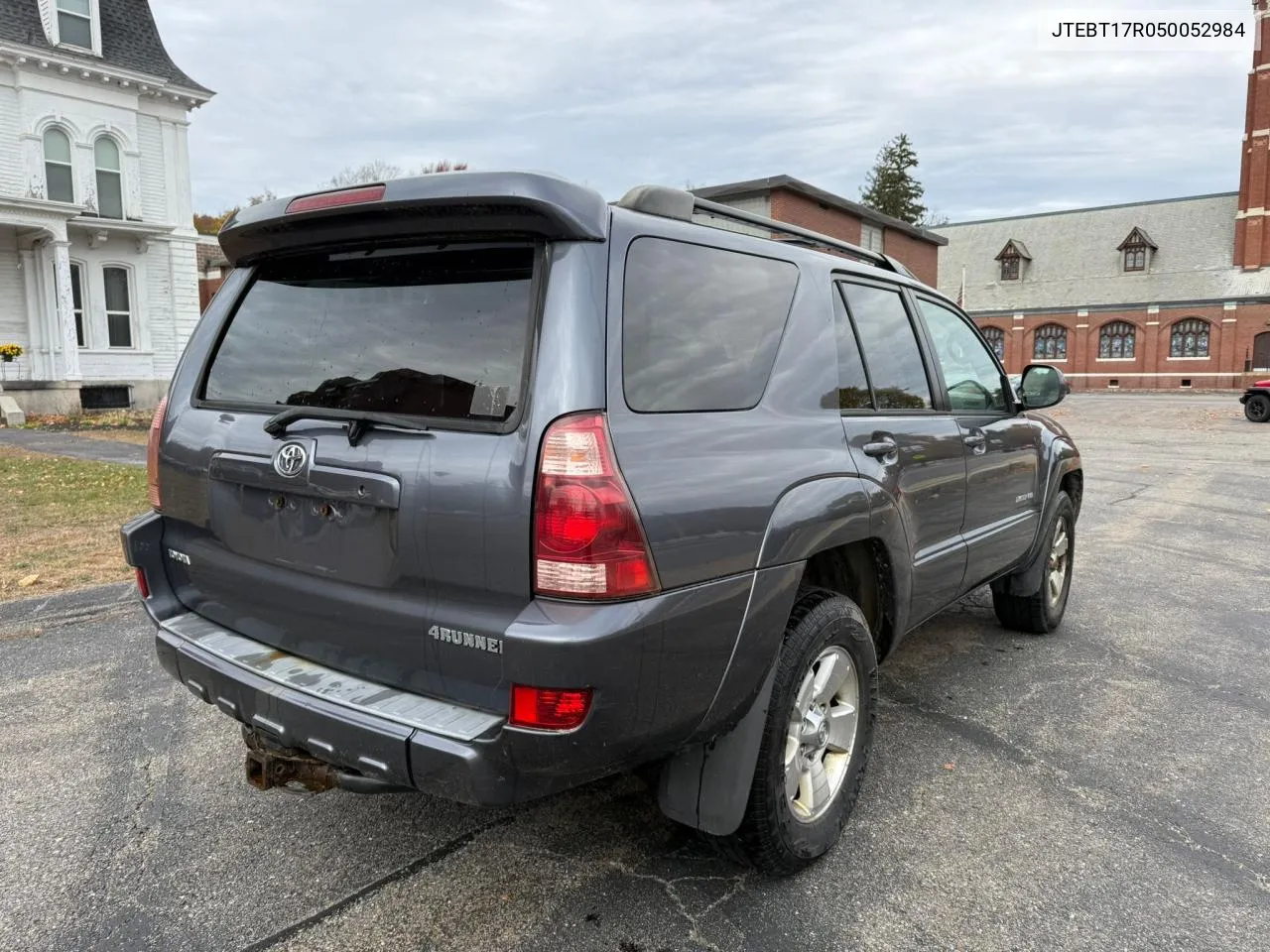 2005 Toyota 4Runner Limited VIN: JTEBT17R050052984 Lot: 79627854