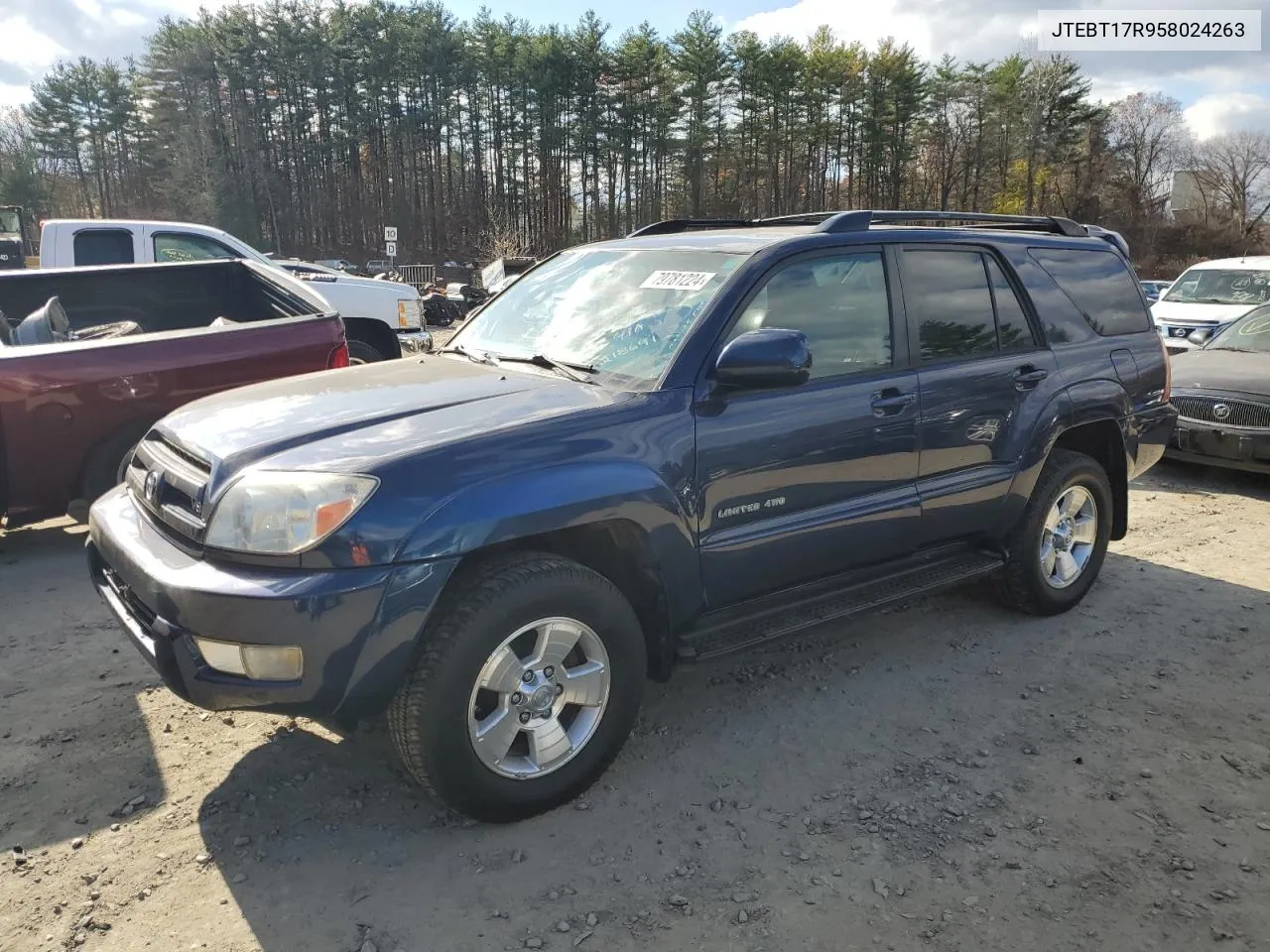 2005 Toyota 4Runner Limited VIN: JTEBT17R958024263 Lot: 79781224