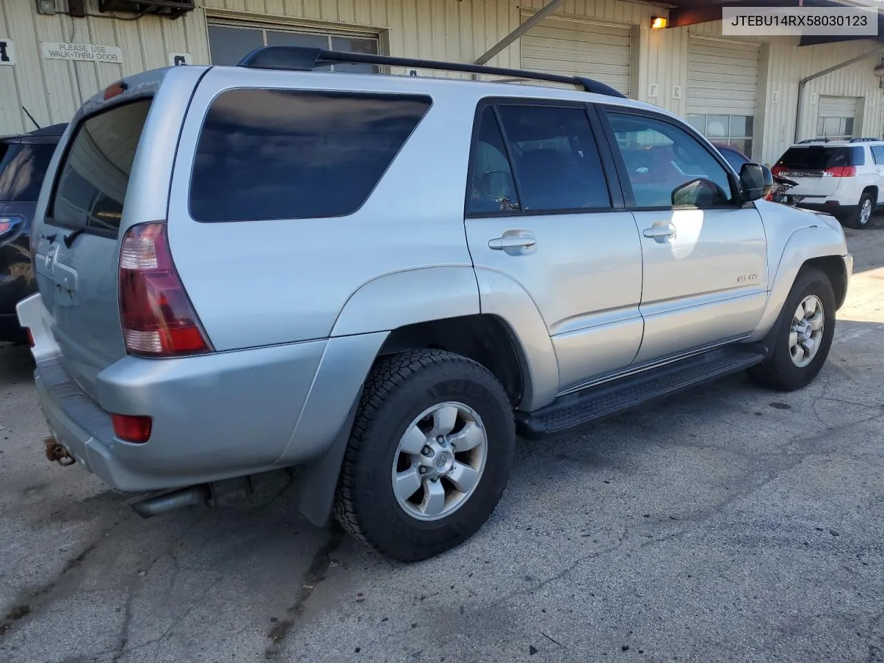 2005 Toyota 4Runner Sr5 VIN: JTEBU14RX58030123 Lot: 80128114