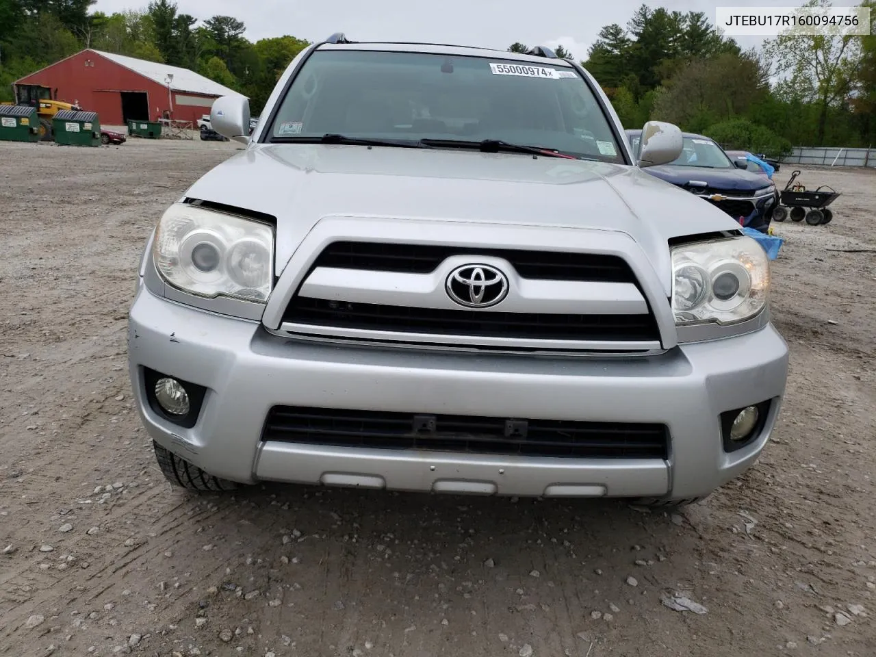 2006 Toyota 4Runner Limited VIN: JTEBU17R160094756 Lot: 55000974