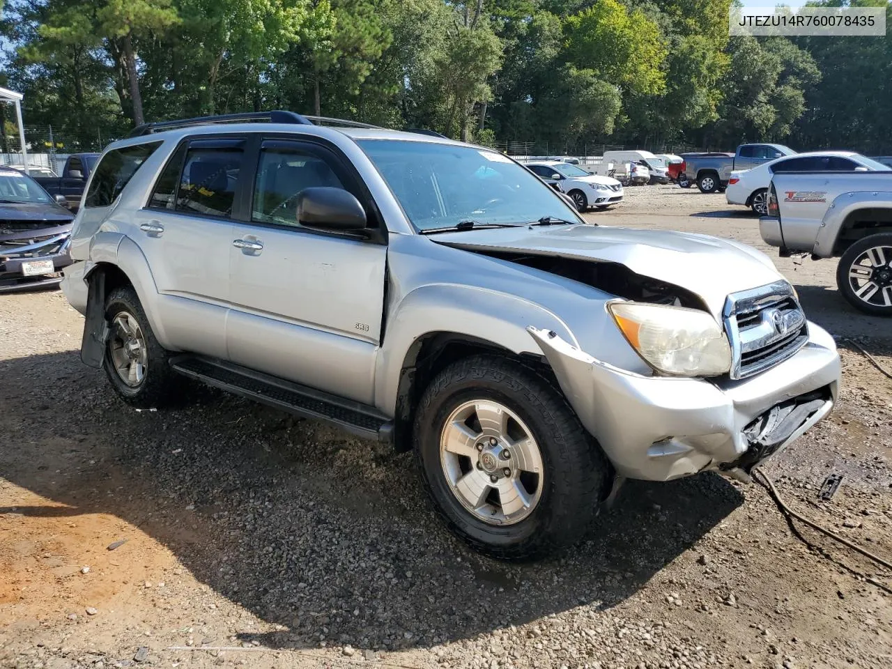 2006 Toyota 4Runner Sr5 VIN: JTEZU14R760078435 Lot: 68817544