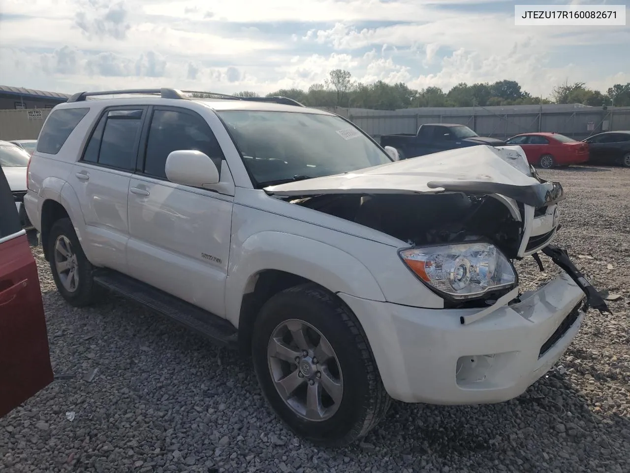 2006 Toyota 4Runner Limited VIN: JTEZU17R160082671 Lot: 69986804