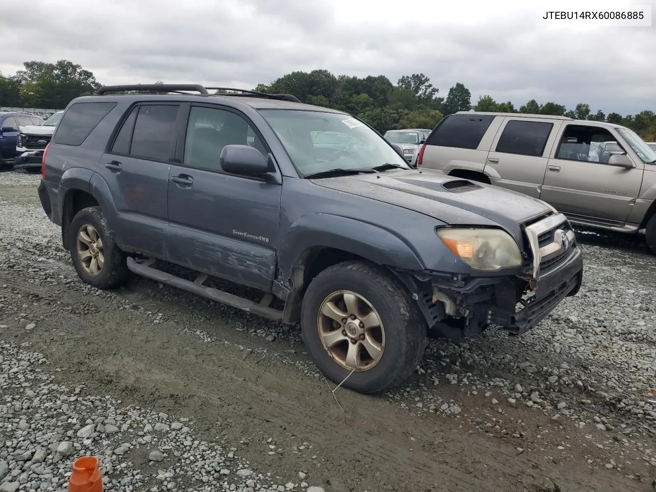 2006 Toyota 4Runner Sr5 VIN: JTEBU14RX60086885 Lot: 71168964